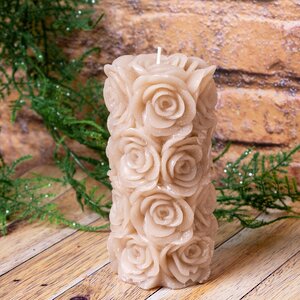 Декоративная свеча Розабелла 14*7 см кремовая Kaemingk фото 1