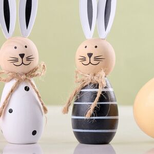 Набор декоративных фигурок Чёрно-белые Кролики 10 см, 2 шт Breitner (Брайтнер) фото 4