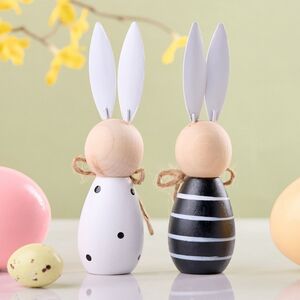 Набор декоративных фигурок Чёрно-белые Кролики 10 см, 2 шт Breitner (Брайтнер) фото 3