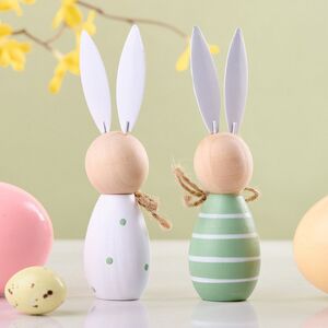 Набор декоративных фигурок Кролики - Первая Зелень 10 см, 2 шт Breitner (Брайтнер) фото 3