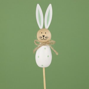 Пасхальное украшение на палочке Кролик Whity 35 см (Breitner, Германия). Артикул: 22-196R-1