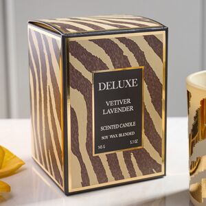 Ароматическая свеча в стакане Deluxe Edition - Лаванда и ветивер 8 см, 28 часов горения Kaemingk фото 4