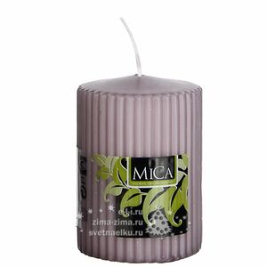 Свеча рифленая Аура, 100*70 мм, вересковый (Edelman, Нидерланды). Артикул: 225070