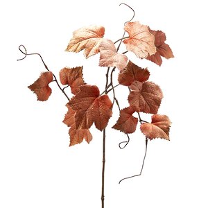 Декоративная ветка Виноградные листья Санджовезе 84 см, карамельная EDG фото 3