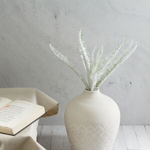 Декоративная ветка Папоротник Фортунеи 38 см, серебряный (EDG, Италия). Артикул: 232653-19