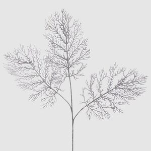 Искусственная ветка Ланева 75 см серебряная (EDG, Италия). Артикул: 233037-02