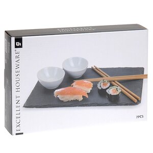 Набор для суши с подносом из сланца, 7 предметов Koopman фото 2