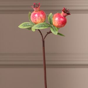 Искусственная ветка Гранат Sharoli Foglie 33 см красная EDG фото 4