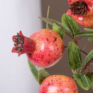 Искусственная ветка Гранат Sharoli Foglie 33 см красная EDG фото 3