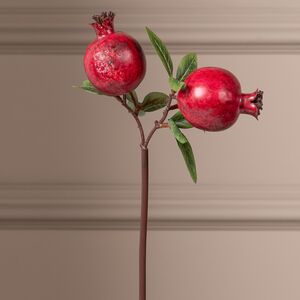 Искусственная ветка Гранат Sharoli 33 см бургунди EDG фото 3