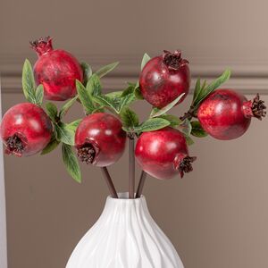 Искусственная ветка Гранат Sharoli 33 см бургунди EDG фото 2