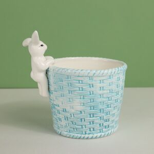 Декоративное кашпо Крошка Кролик 14 см голубое Koopman фото 5