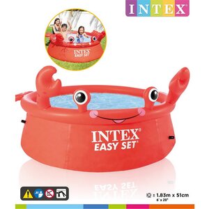 Надувной бассейн 26100 Intex Easy Set - Happy Crab 183*51 см INTEX фото 3