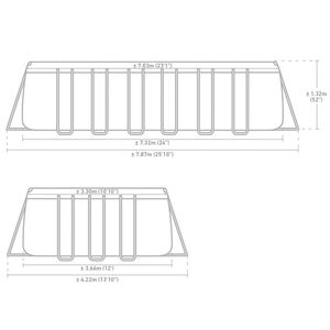 Прямоугольный каркасный бассейн Ultra XTR Frame 732*366*132 см, песочный фильтр, аксессуары INTEX фото 7