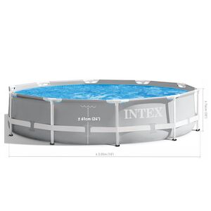 Каркасный бассейн 26700 Intex Prism Frame 305*76 см серый INTEX фото 4