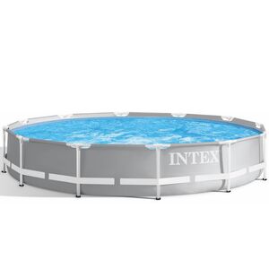 Каркасный бассейн 26712 Intex Prism Frame (Интекс Призм Фрейм) 366*76 см серый, фильтр-насос INTEX (Интекс) фото 7