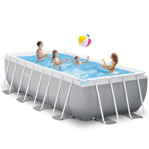Прямоугольный каркасный бассейн 26792 Intex Prism Frame 488*244*107 см серый, картриджный фильтр, аксессуары INTEX фото 2