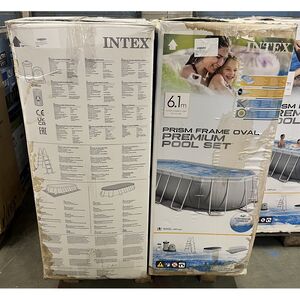 Каркасный овальный бассейн 26798 Intex Prism Frame 610*305*122 см, картриджный фильтр, аксессуары, уцененный INTEX фото 6