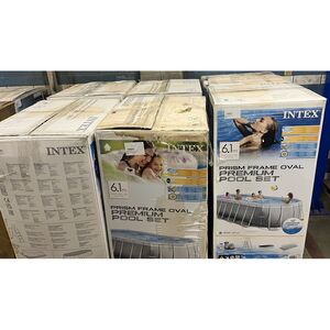 Каркасный овальный бассейн 26798 Intex Prism Frame 610*305*122 см, картриджный фильтр, аксессуары, уцененный INTEX фото 9