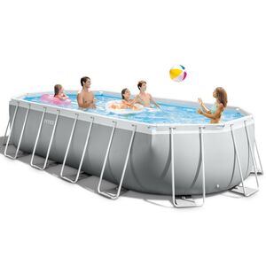 Каркасный овальный бассейн 26798 Intex Prism Frame 610*305*122 см, картриджный фильтр, аксессуары, уцененный INTEX фото 2
