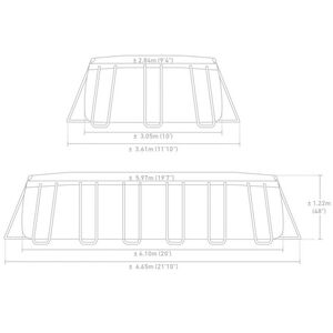 Каркасный овальный бассейн 26798 Intex Prism Frame 610*305*122 см, картриджный фильтр, аксессуары, уцененный INTEX фото 3