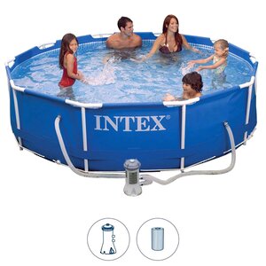 Каркасный бассейн Intex Metal Frame 305*76 см, фильтр-насос INTEX фото 1