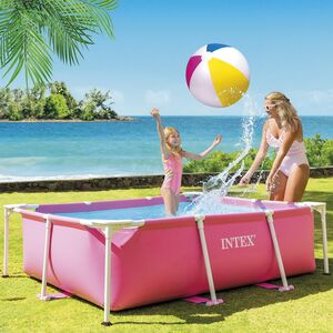 Прямоугольный каркасный бассейн 28266 Intex 220*150*60 см, розовый INTEX фото 3