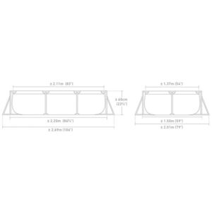 Прямоугольный каркасный бассейн 28266 Intex 220*150*60 см, розовый INTEX фото 6