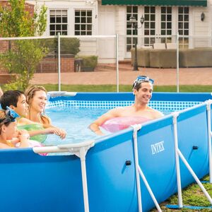 Прямоугольный каркасный бассейн 28274 Intex 450*220*84 см, картриджный фильтр INTEX фото 3