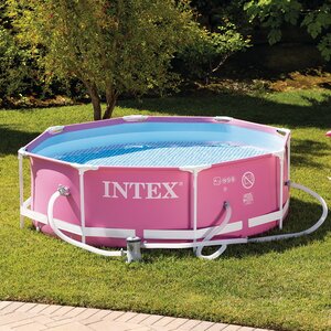 Каркасный бассейн 28292 Intex Metal Frame 244*76 см, розовый, фильтр-насос (INTEX, Китай). Артикул: 28292