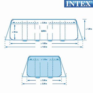 Прямоугольный каркасный бассейн Ultra Frame 400х200х100 см, фильтр-насос, лестница INTEX фото 3