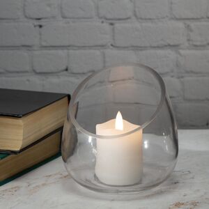 Стеклянный подсвечник Корфу 13 см (Ideas4Seasons, Нидерланды). Артикул: 29273-2