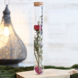 Стеклянная колба с цветами Floricco: Almero 20*3 см Ideas4Seasons фото 1