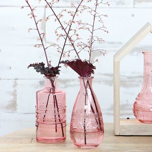 Набор стеклянных ваз Rome 16 см розовый, 3 шт Ideas4Seasons фото 4