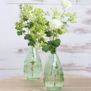 Набор стеклянных ваз Rome 16 см зеленый, 3 шт (Ideas4Seasons, Нидерланды). Артикул: 29735-набор-1