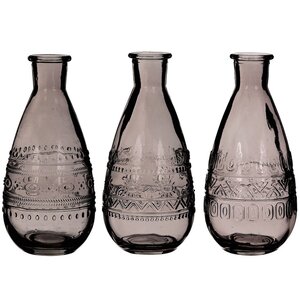 Набор стеклянных ваз Rome 16 см серый, 3 шт Ideas4Seasons фото 2