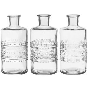 Набор стеклянных ваз Porto 15 см прозрачный, 3 шт (Ideas4Seasons, Нидерланды). Артикул: 29740-набор-1