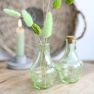 Стеклянная ваза-бутылка Milano 10 см зеленая Ideas4Seasons фото 1