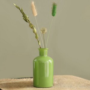 Стеклянная ваза Argento 12 см светло-зеленая (Ideas4Seasons, Нидерланды). Артикул: 29807-2