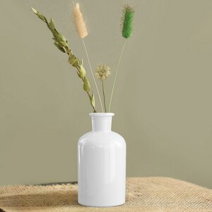 Стеклянная ваза Argento 12 см белая (Ideas4Seasons, Нидерланды). Артикул: 29807-3