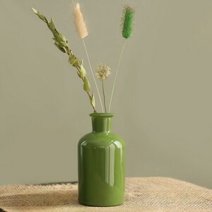 Стеклянная ваза Argento 12 см зеленая (Ideas4Seasons, Нидерланды). Артикул: 29807-1