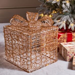 Светящийся подарок Lokka 40 см, 40 теплых белых LED ламп, на батарейках, IP44 Winter Deco фото 3