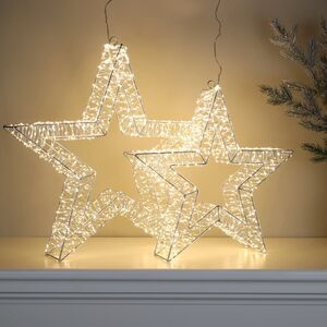 Cветодиодная звезда Эльвия, теплые белые микро LED лампы, IP44