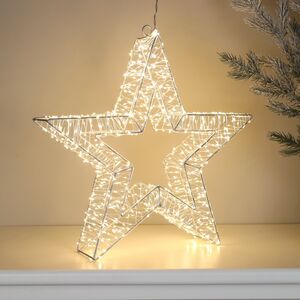 Cветодиодная звезда Эльвия 40 см, 800 теплых белых микро LED ламп, IP44 Winter Deco фото 1