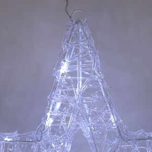 Светодиодная звезда Селестия 50*7 см, 40 холодных белых LED ламп, на батарейках, IP44 Winter Deco фото 5