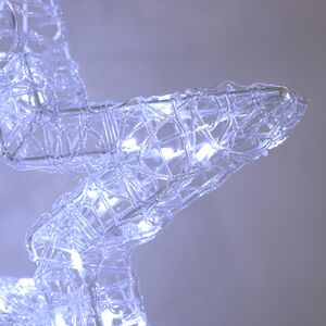 Светодиодная звезда Селестия 50*7 см, 40 холодных белых LED ламп, на батарейках, IP44 Winter Deco фото 4