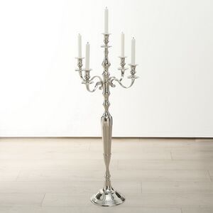 Подсвечник-канделябр на 5 свечей Victoria 105 см серебряный Boltze фото 2