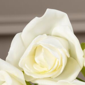 Искусственные розы для декора Lallita 18 см, 7 шт, кремовые с лаймовым Ideas4Seasons фото 4