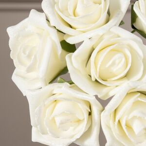 Искусственные розы для декора Lallita 18 см, 7 шт, жемчужные Ideas4Seasons фото 2