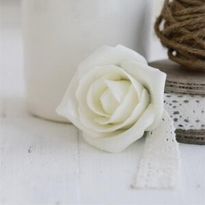 Искусственные розы для декора Lallita 18 см, 7 шт, жемчужные Ideas4Seasons фото 5